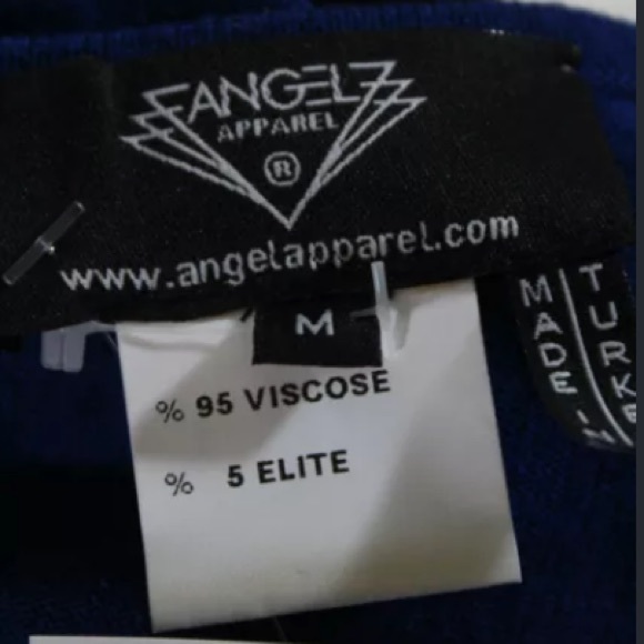Angel Apparel Belted Print Sweater Royal Blue M - Picture 5 of 5